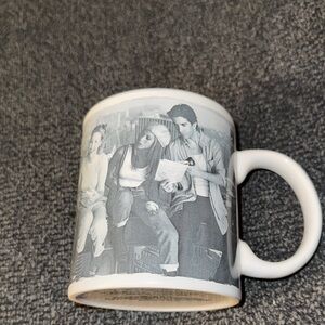 Friends White Ceramic Mug with Black and Gray Design 20 Oz Cup